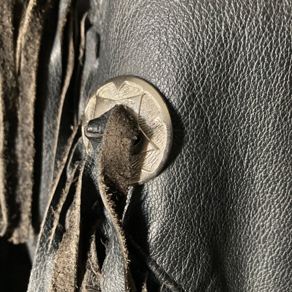 Vintage Open Road for Wilson Leather Moto Jacket W/Fringe Men’s XL - Picture 4 of 13